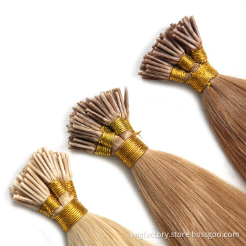 High Quality Cuticle Aligned I Tip Human Hair Extensions Remy,Wholesale Best Sale Hair Extension Human Hair